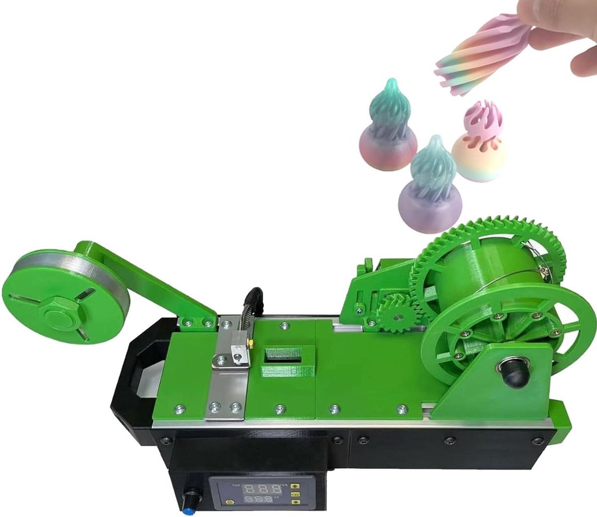Filament Maker Machine - Plastic Recycler - 3D Printen - Verstelbare Temperatuur - 25x25x35 cm - Groen