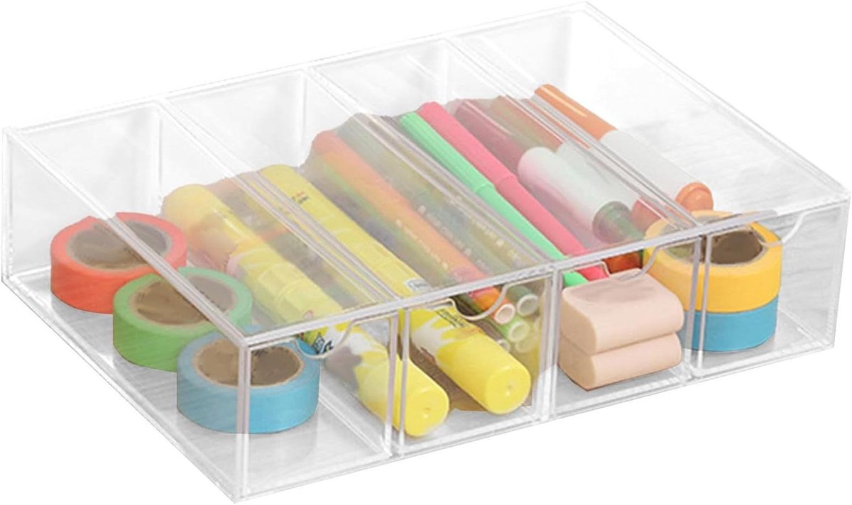 Acryl Zonnebril Organizer, Lenzenvloeistof Vitrine - 4-Layer Tafelblad Brillen Vitrine, Brillen Collectie Doos voor Sieraden Horloge