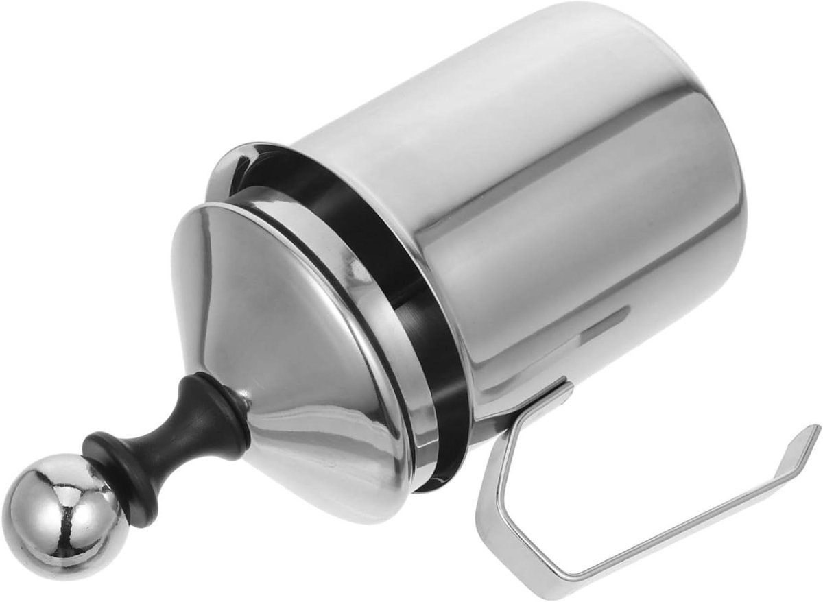 Melkschuimer Kan - Latte Art Spuit - Koffie Bereiden - Precisie Giet Tuit - 400 ml - Zilver