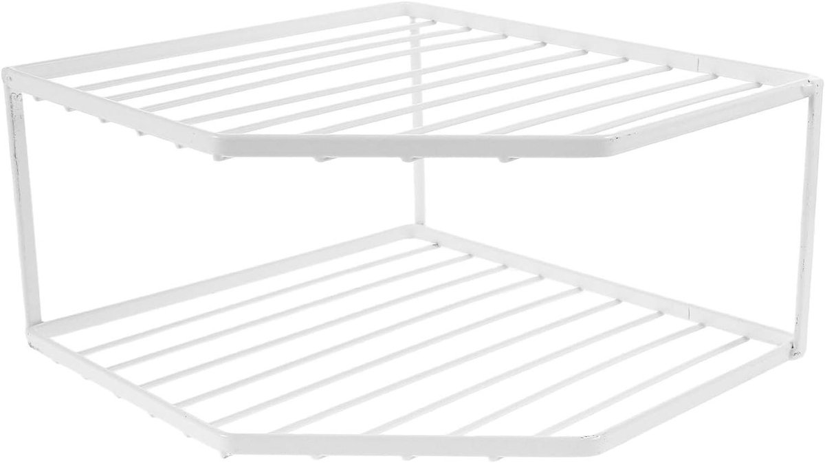 Keuken Hoekplank - Pannenrek Kast - Keuken Opbergen - Ruimtebesparend Ontwerp - 25 cm - Wit