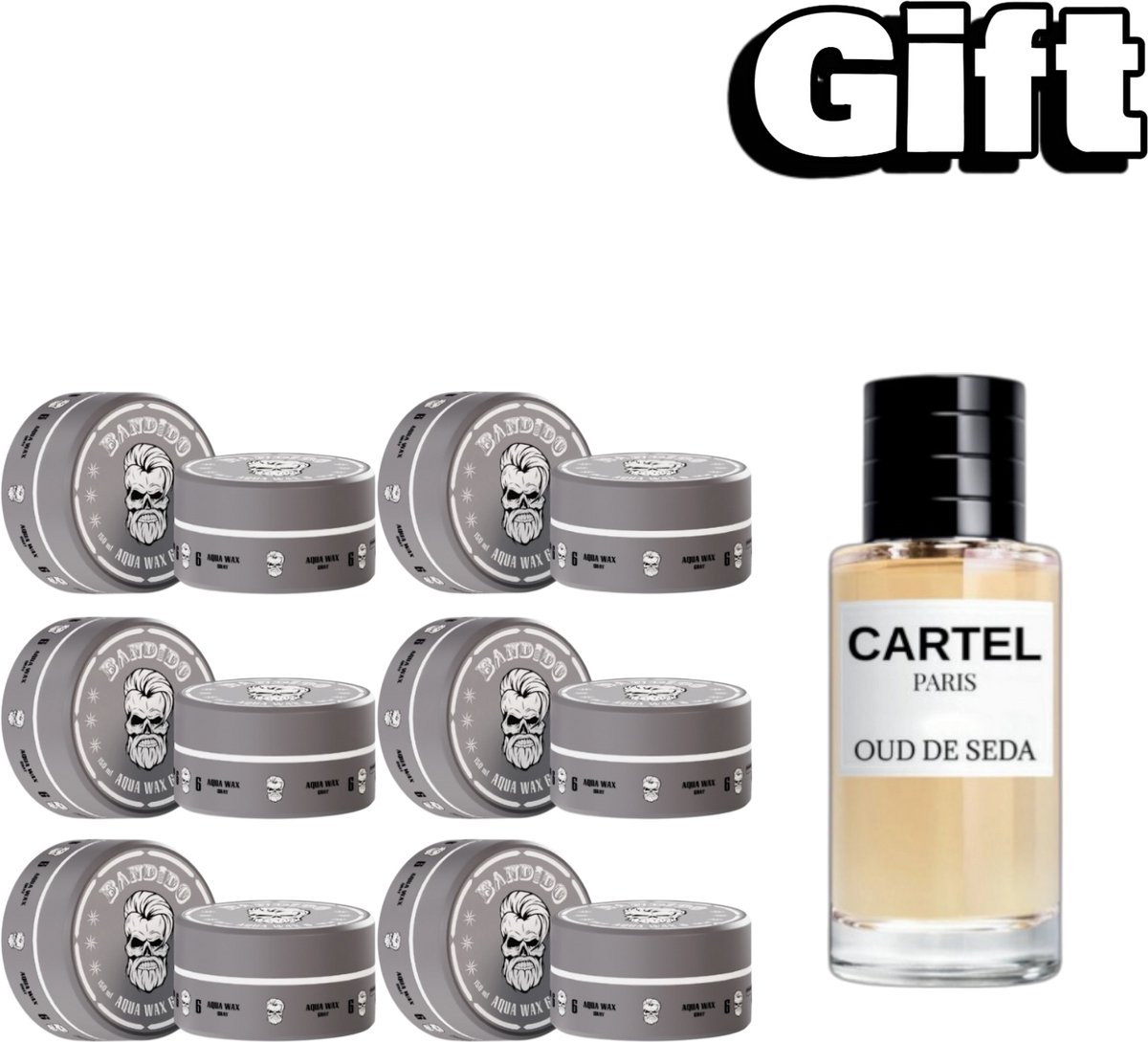 Bandido Aqua Wax Nr 6 - 8 Stuks 150ml. + 1X Cartel Parfum 50ml GRATIS