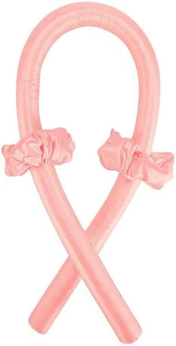 Haarrollers Hoofdband - Zonder Hitte Lint - Haar Krullen - Slaap Zacht - 3 x 100 cm - Flamingo
