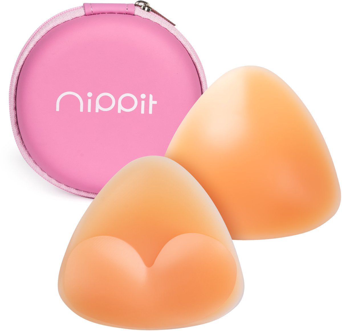 Nippit Siliconen Push Up Pads Cappuccino - Bh Vulling & Bikini Vulling - Herbruikbare Push Up Pads - Waterproof - 2 Stuks