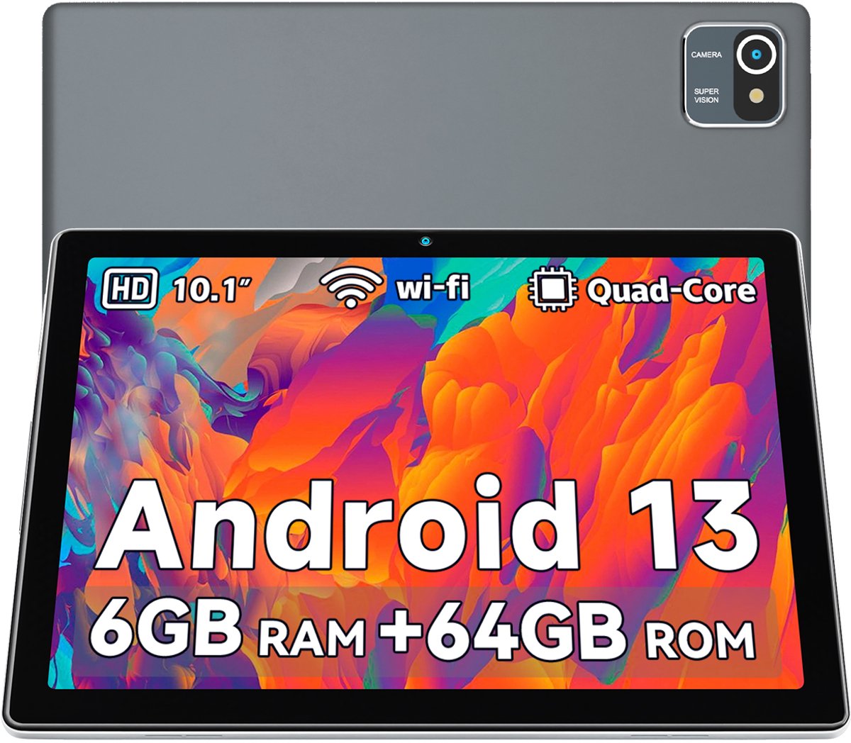 Hotlight MB1001 - Android 15 Tablet - 10.1 inch - 20(3+17)GB RAM/64GB ROM– 5000mAh - Wit