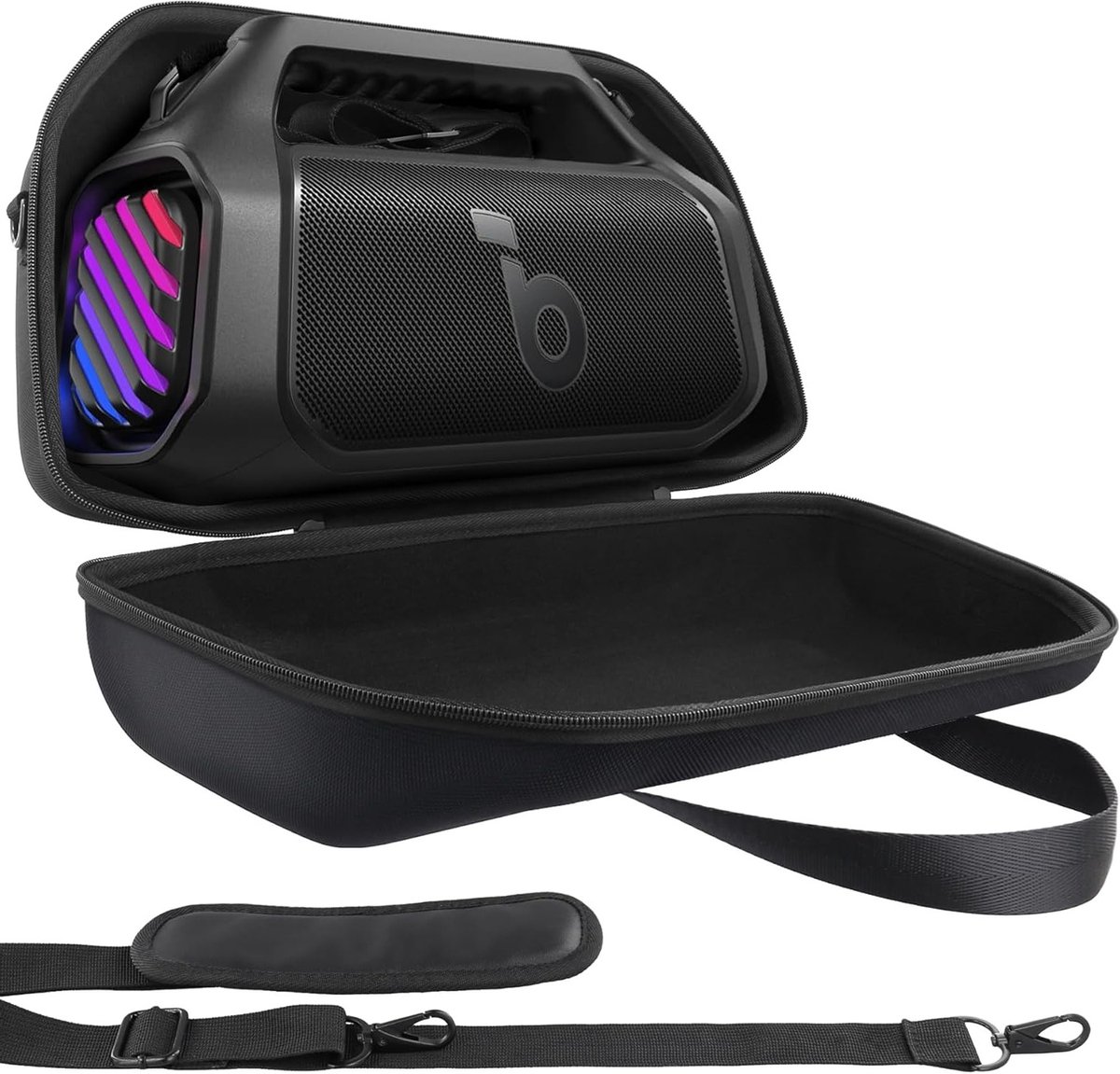 Duurzame Hardcase Beschermtas voor Anker Soundcore Boom 2 Plus - Ideaal voor Buitengebruik, Schokbestendig en Waterdicht