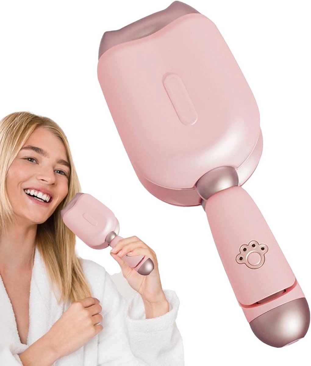 Krultang - Stylingstaaf - Losse golven - Kattenpoot ontwerp - 32mm staaf - Roze