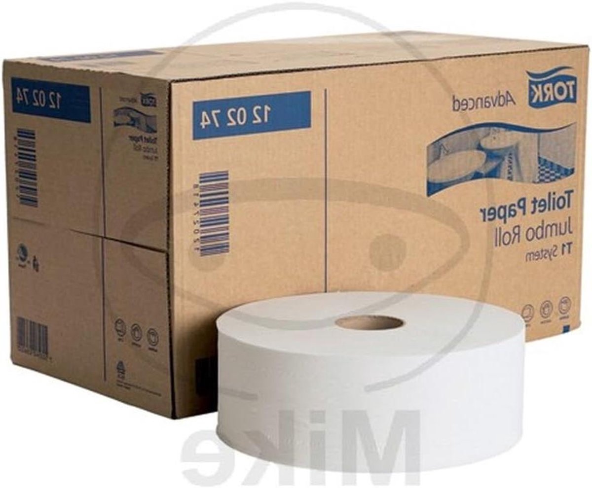 Jumbo Toiletpapier - Zacht papier - Huishoudelijk gebruik - 2-laags comfort - Grote rol - Wit