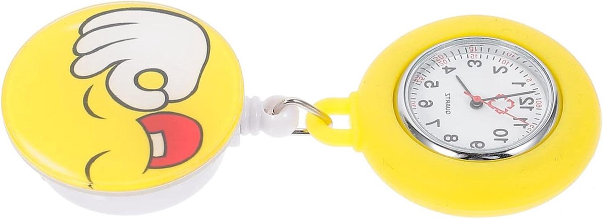 Zakhorloge Verpleegkundigen - Clip-on Horloge - Tijd Aflezen - Veilige Clipbevestiging - 9 x 4 x 1.5 cm - Zwart