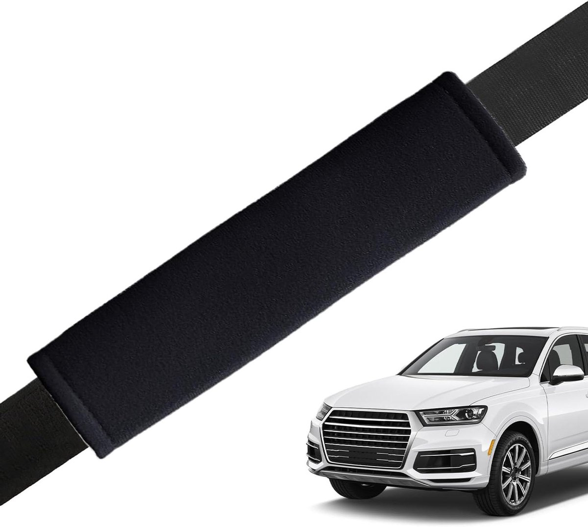 Gordelkussen - Gordelbeschermer - Comfortabel Rijden - Verkoelende Bescherming - 2 stuks - Zwart