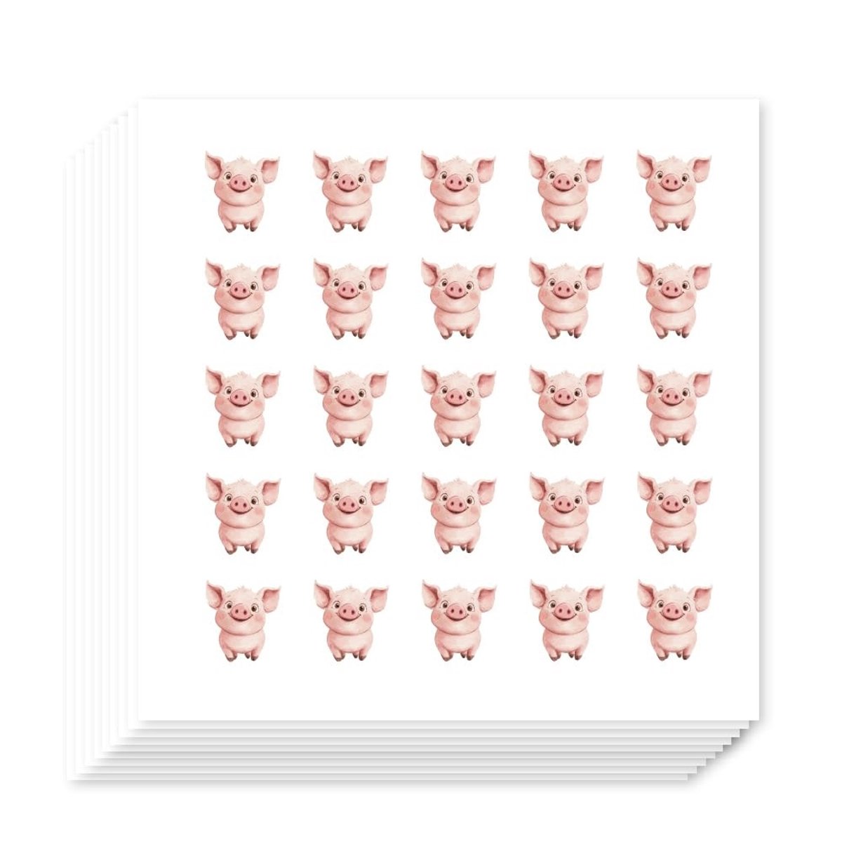 Dailygoods - 500 Zelfklevende Planner Stickers met Schattige Varkens