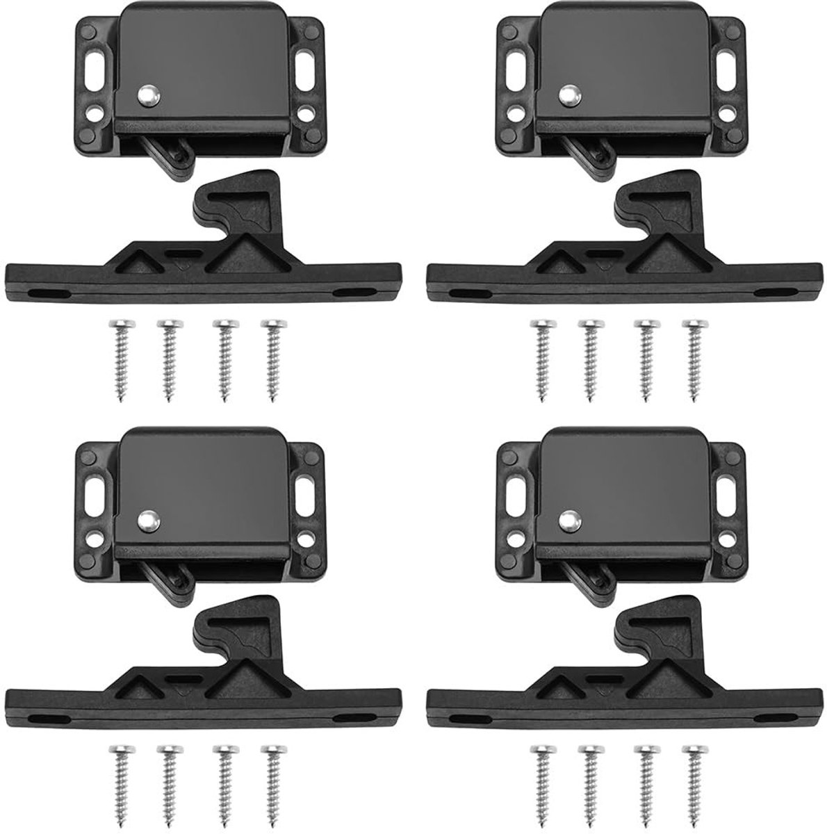 Dailygoods - 4-Pack RV-Ladevergrendelingen voor Kastdeuren