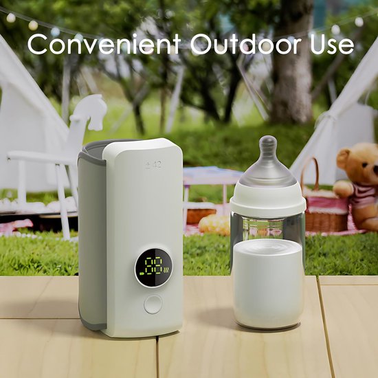 Draagbare Flessenwarmer voor Melk, Elektrische Flessenwarmer voor Moedermelk, 6000mAh Reisflessenwarmer, Draadloze Draagbare Flessenwarmer voor op Reis, Flessenwarmer voor Onderweg — afbeelding 5