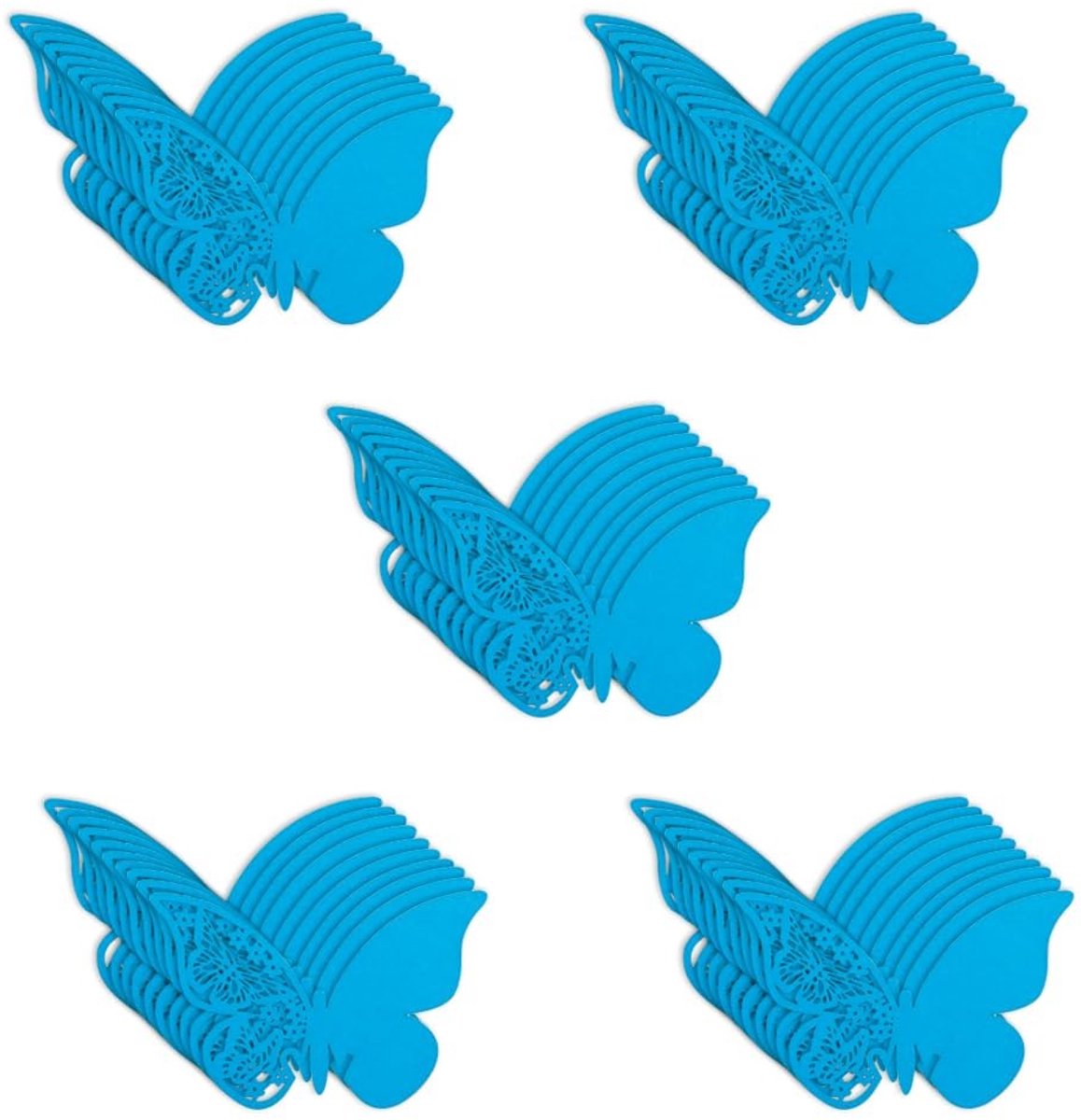 Dailygoods - Set van 50 Vlinderglasranddecoraties voor Feesten