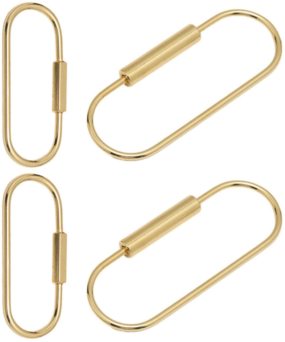 Dailygoods - Dailygoody - Retro Span- en Schroefsloten - Duurzaam Messing - Goud - Sleutelhangers - Creatieve Ontwerpen - Uniseks