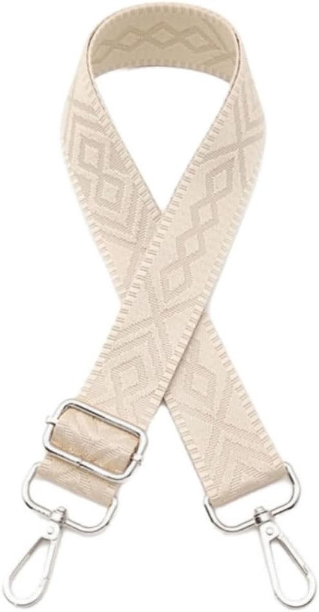 Verstelbare Schouderband voor Tassen - Unisex Vervangende Tasband, Breed 3.8 cm, Lengte 75-130 cm, Ideaal voor Handtassen, Rugzakken en Schoudertassen met Zilveren Gesp