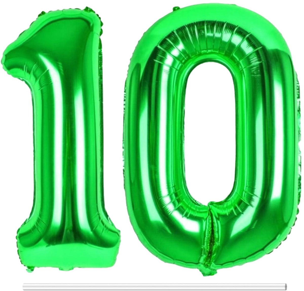 Cosensi - Dailygoody - Ballonnummers 10 Folie Ballon - Verjaardagsballonnen - XXL Gigantisch Nummer Heliumballon - Groen - Nummerballon - Perfect voor Feestjes