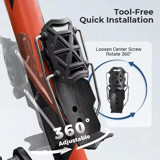 Motor Bekerhouder - Fietsbidonhouder - Onderweg Drinken - Automatische Klem - 360° Draaibaar - Zwart — afbeelding 2