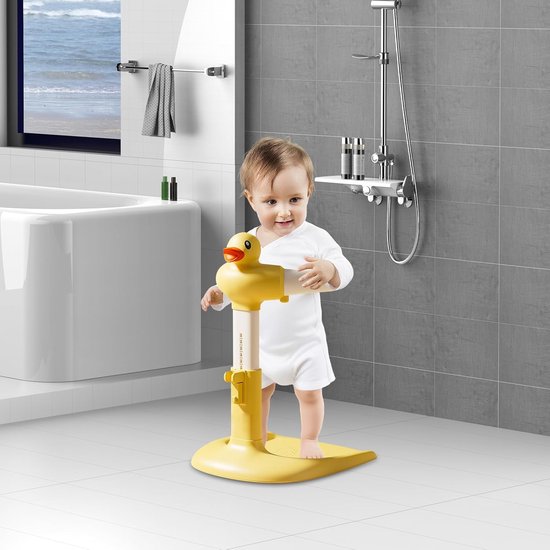 Babybad staande douche - Baby douchehulp - Comfortabel baden - Antislip standaard - 41 x 14 x 41 cm - Wit — afbeelding 5