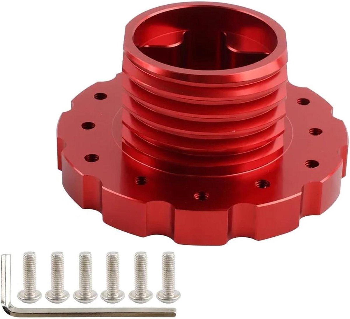 Stuurwiel Adapter - Auto Racing - Sim Racing - Aluminium Constructie - 1x1x1 cm - Rood
