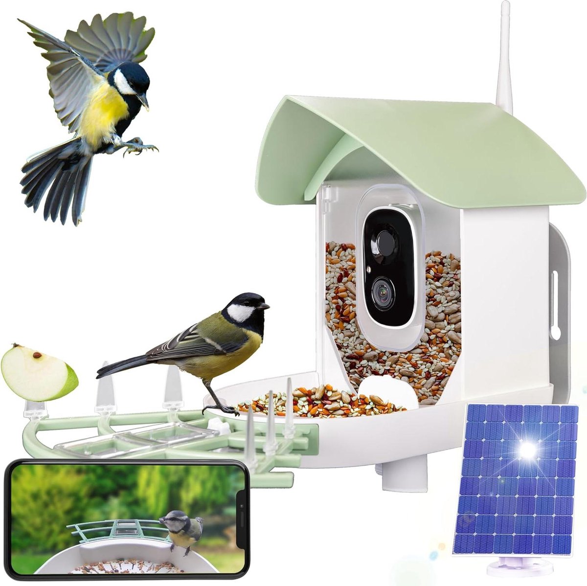 Vogelhuisje Met Camera - Voederhuisje - Nestkast - tuinvogels