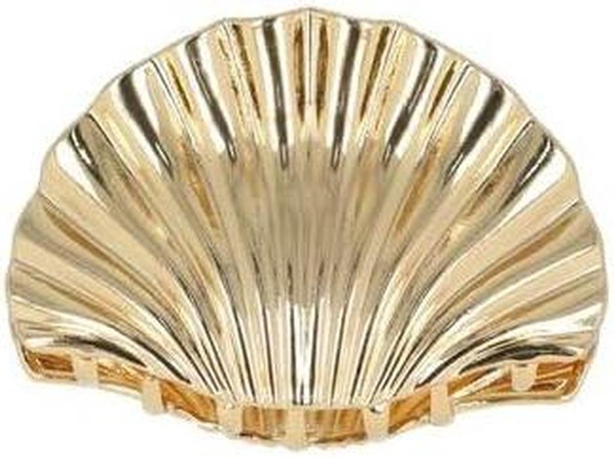 Haarclip Schelp - Haaraccessoire Vrouwen - Haar Stylen - Metalen Klem - 5 cm - Goud
