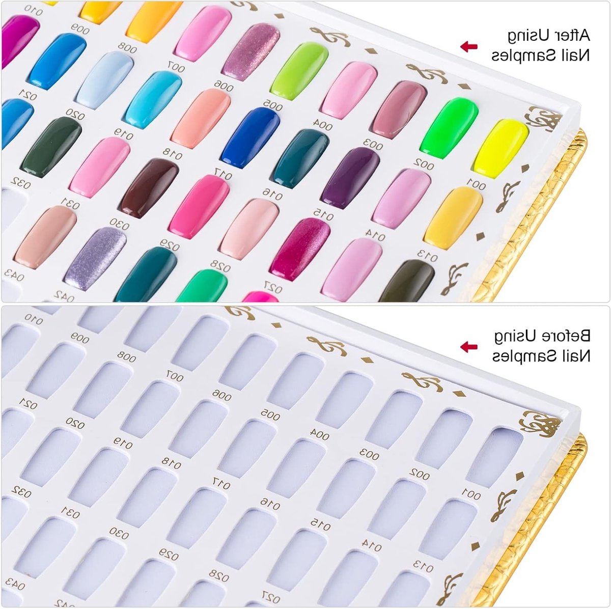 Nail Polish Kleurenboek met 216 Kleuren en 240 Nageltips - Ideaal voor Nagelsalon en Kleurenkaart
