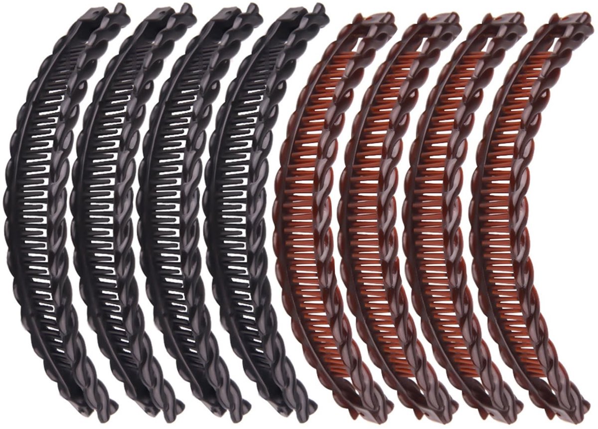 Dailygoods - 8 Bananen Haarspelden voor Dik en Dun Haar