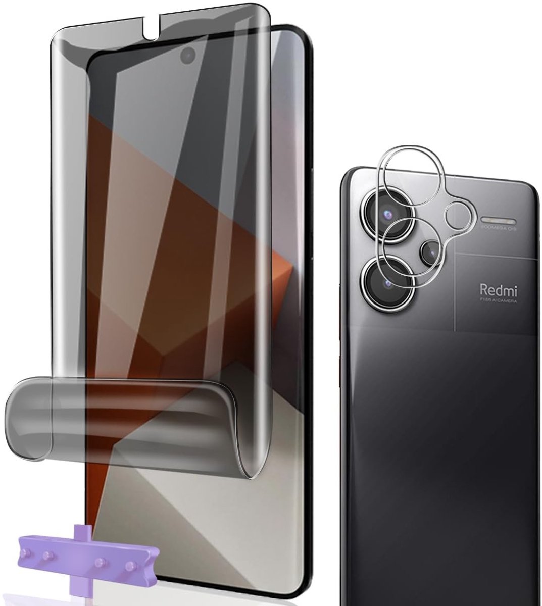 Dailygoods - Innovra - Dailygoods - Privacy Displaybeschermfolie voor Redmi Note 13 Pro Plus