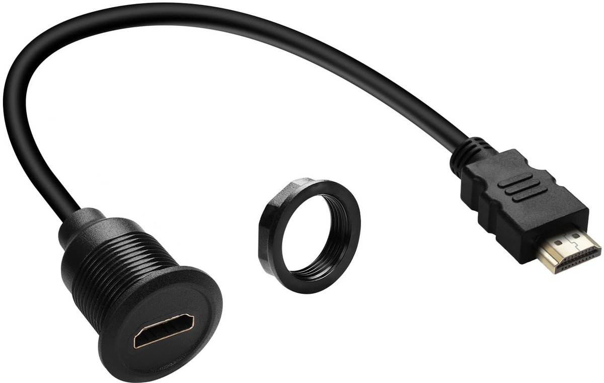 Dailygoods - HDMI Inbouw Kabeladapter 1080P voor Projector en HDTV