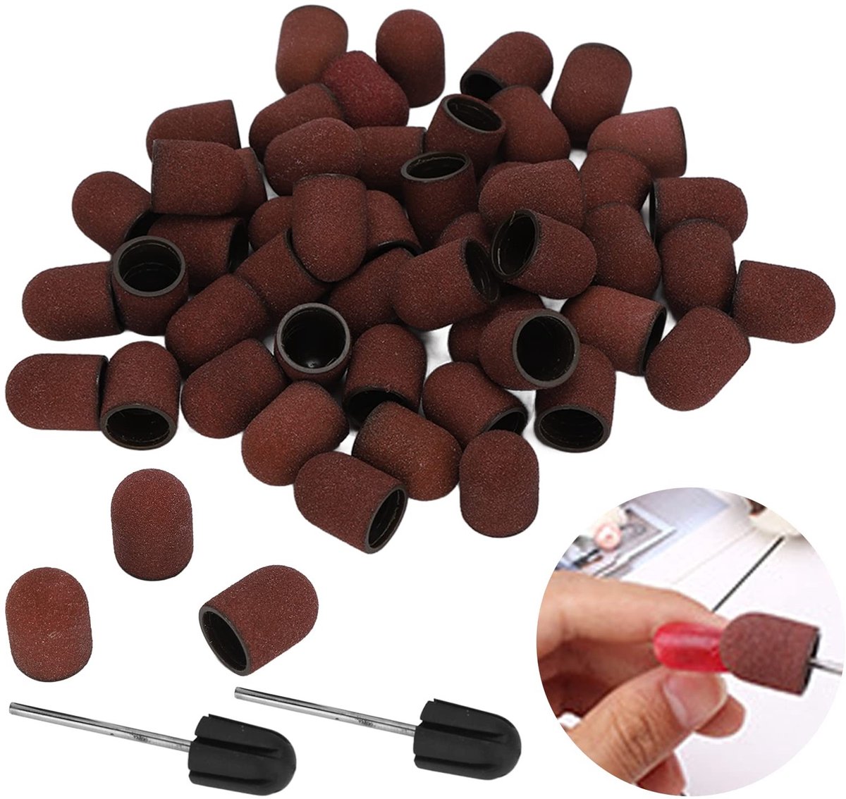 Dailygoods - Set van 120 Grit Nagel Polijsten en Slijpen Boren