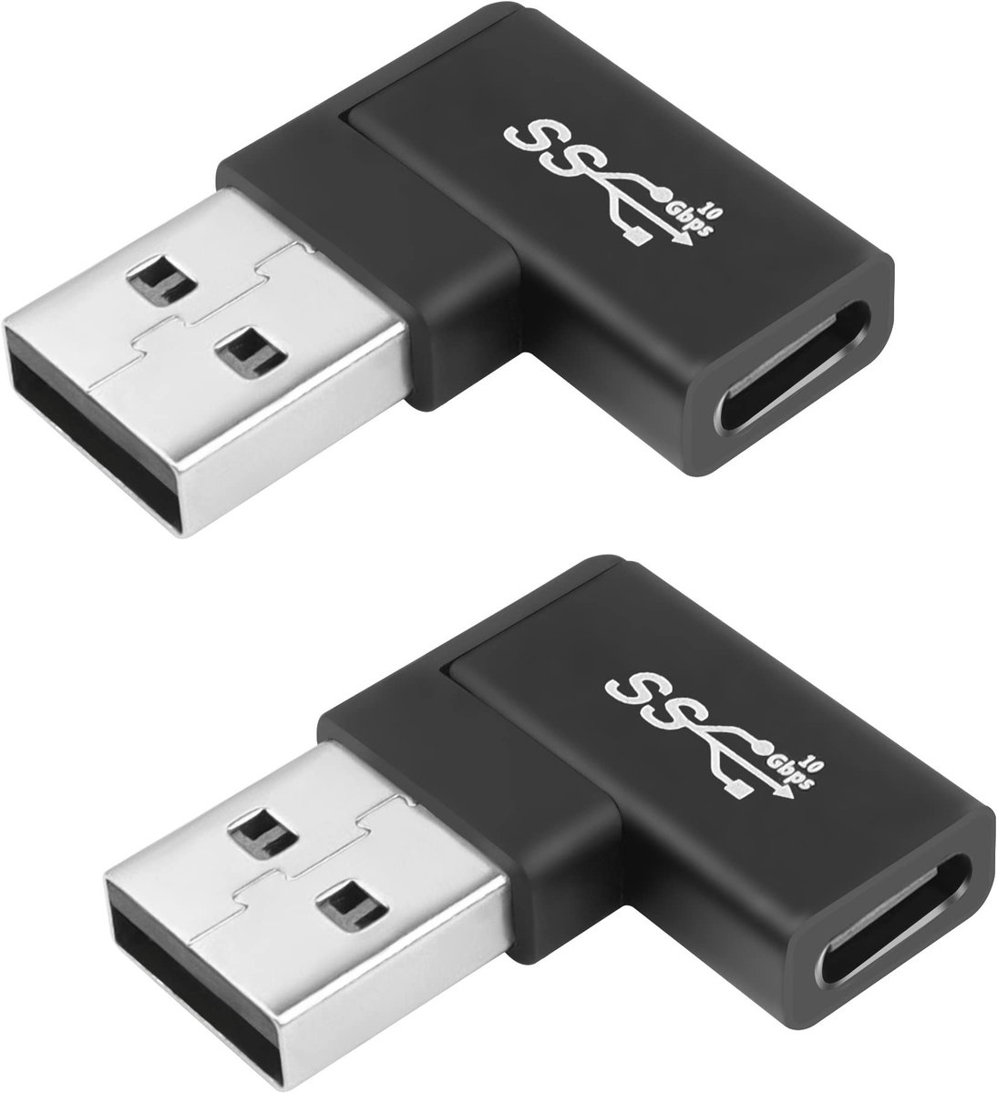 Dailygoods - USB 3.1 naar USB C 90° Hoekadapter voor Gegevensoverdracht