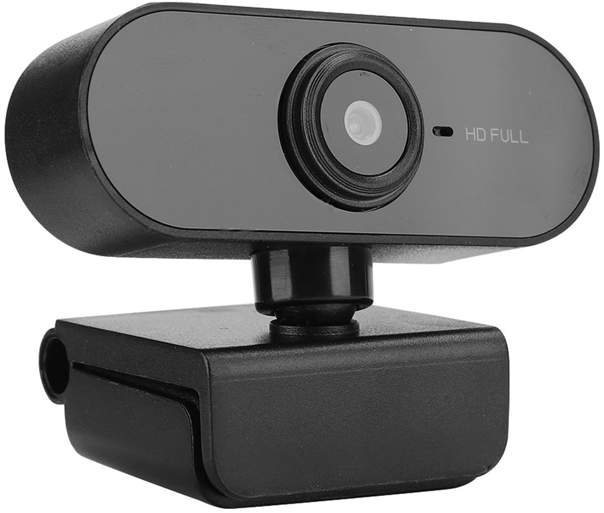Dailygoods - Dailygoody - Full HD Webcam - Videobellen - 360° Draaibaar - Zwart - Microfoon - Plug and Play - Geschikt voor PC en Laptop