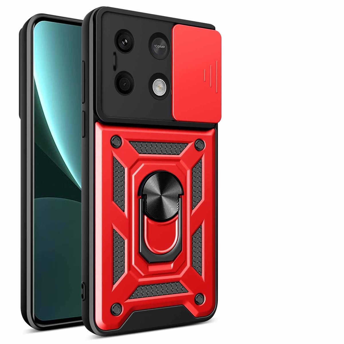 Dailygoods - Schokbestendig Hoesje met Ringhouder voor Smartphone