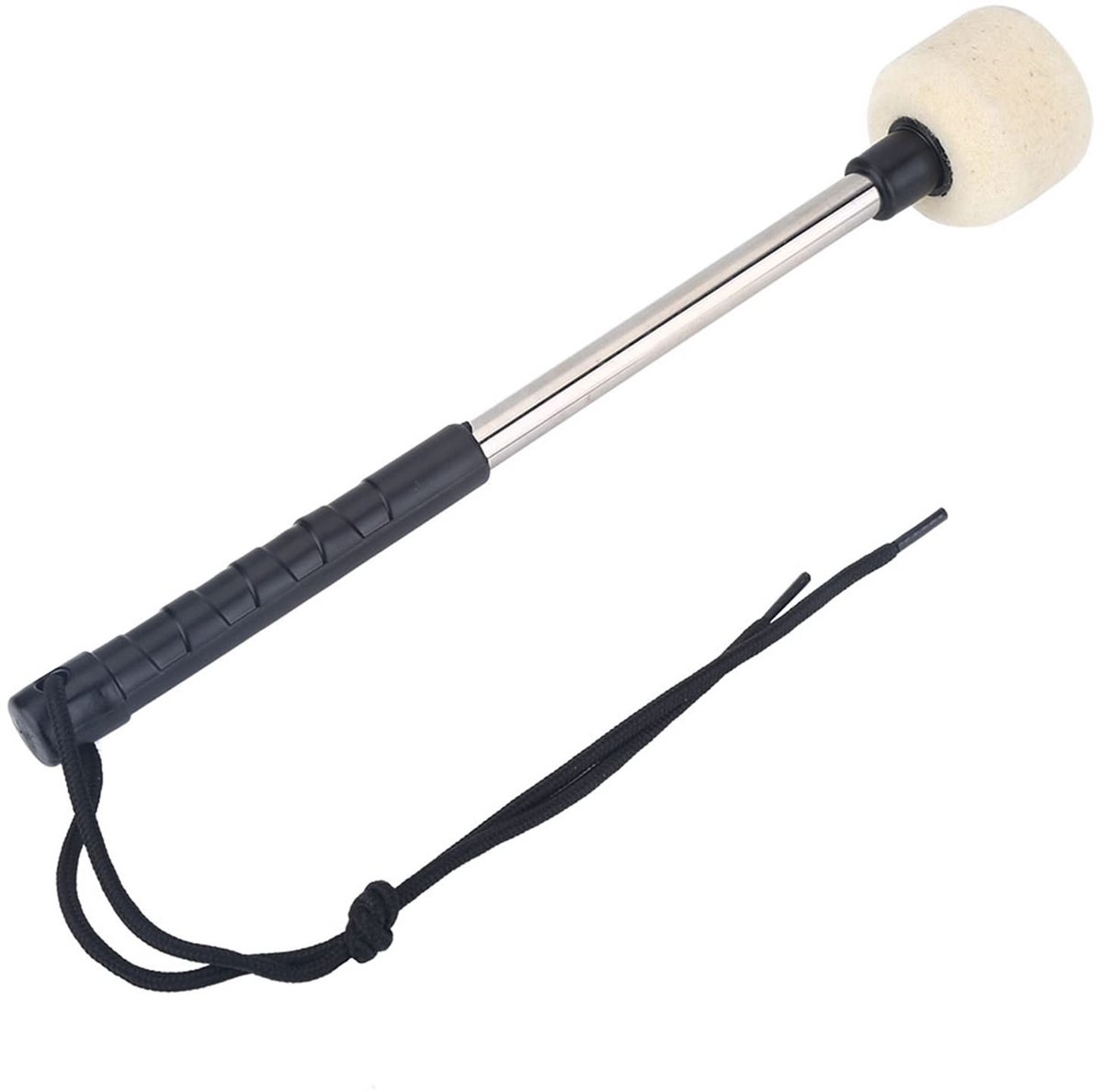 Dailygoods - Drumhamer van Roestvrij Staal met Wolvilt Kop 32 cm