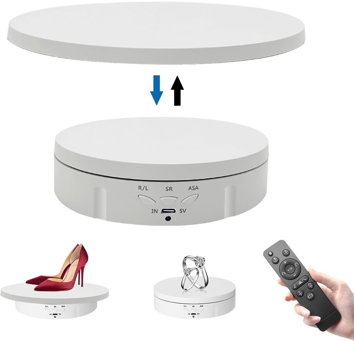 Dailygoods - Elektrisch Draaiplateau met Afstandsbediening voor Presentaties