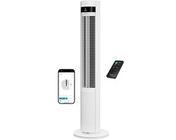 Duux Elevate Smart – Stille Torenventilator met Ionisator – 26 Snelheden & Slaapmodus - Wit