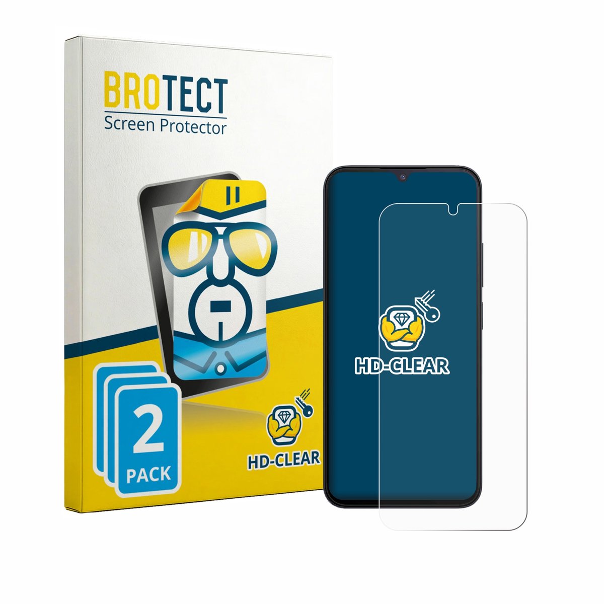 BROTECT - Screenprotector voor Xiaomi Redmi A7 - Folie Beschermfolie transparant 2 Stuks