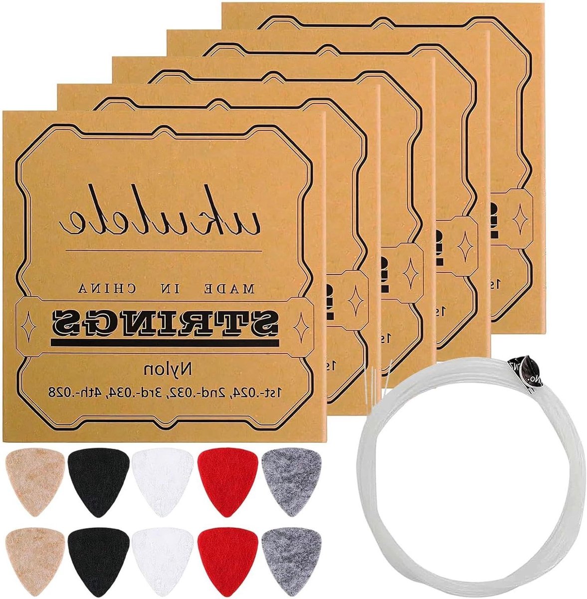 Ukelele Snaren - Muziek Set - Muziek Maken - Evenwichtige Toon - 5 Sets - Multicolor