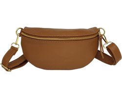 Heuptas Dames - Schoudertas Mini - Dagelijks Gebruik - Verstelbare Band - H12 x B22 cm - Camel