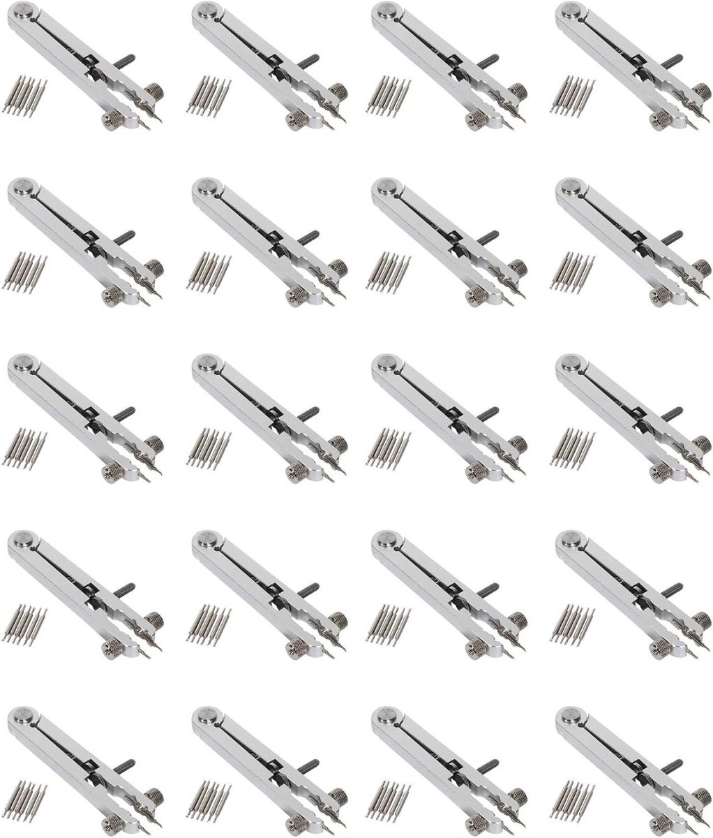 Horlogearmband Tang - Reparatie Gereedschap - Horloges Repareren - Verwisselbare Vorkjes - 95 cm - Zilver