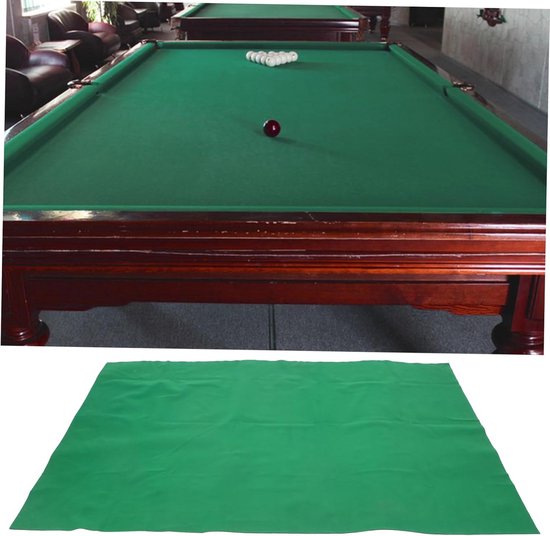Biljarttafelkleed - Pooltafel vilt - Speelervaring verbeteren - Dubbelzijdig ontwerp - 155 x 112 cm - Groen — afbeelding 4