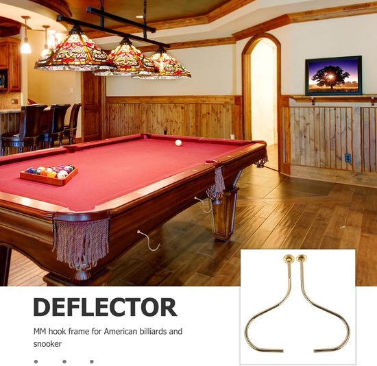 Pool Rack Haken - Snooker Haak - Tafel Accessoires - Eenvoudige Installatie - 2 Stuks - Goud — afbeelding 3