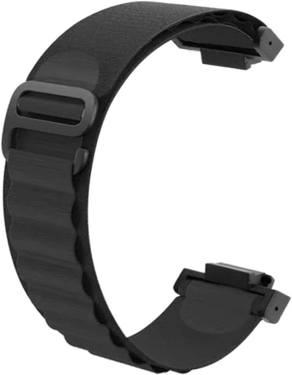 Horlogeband Nylon - Verstelbare Band - Dagelijks Gebruik - Haaksluiting - 16mm - Zwart