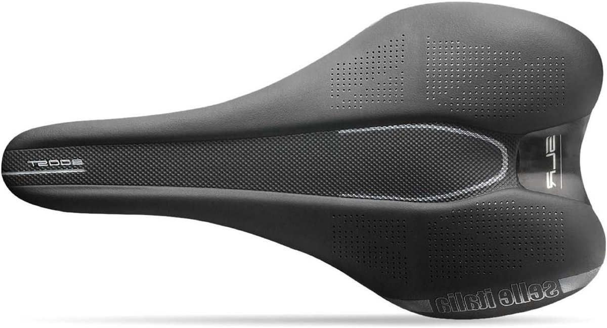 Fietszadel - Racefiets Zadel - Comfortabel Fietsen - Geaccentueerde Voorkant - 130 x 248 mm - Zwart