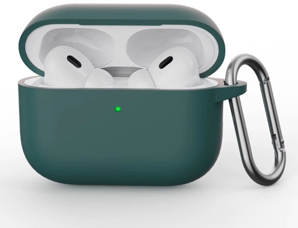 Go Go Gadget - Siliconen hoesje - Geschikt voor Apple AirPods 4 - Met haak - Groen