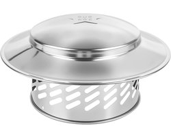 RVS Regenkap voor 160mm Rookkanaal: Weerbestendige Flue Cover voor Haard en Kachel