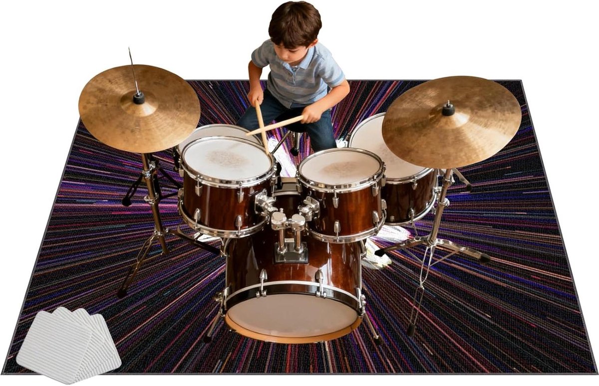 Drumtapijt - Trommelmat - Muziek Maken - Geluidsisolerend - 200 x 180 cm - Niet gespecificeerd