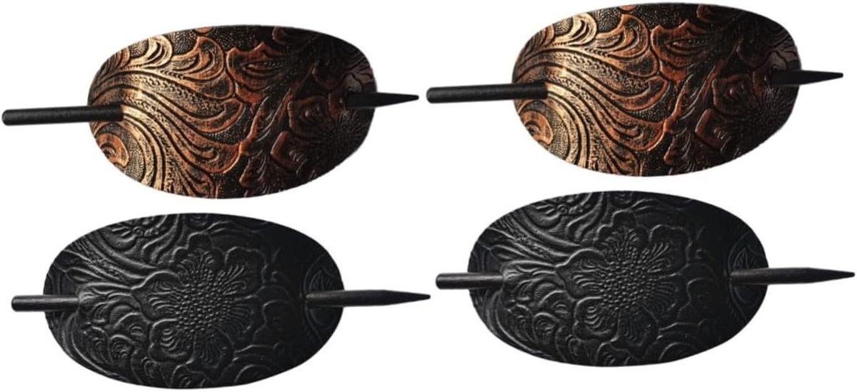 Haarspelden Set - Knot Spelden - Haar Stijlen - Nieuwe Stijl Design - 4 Stuks - Zwart Brons