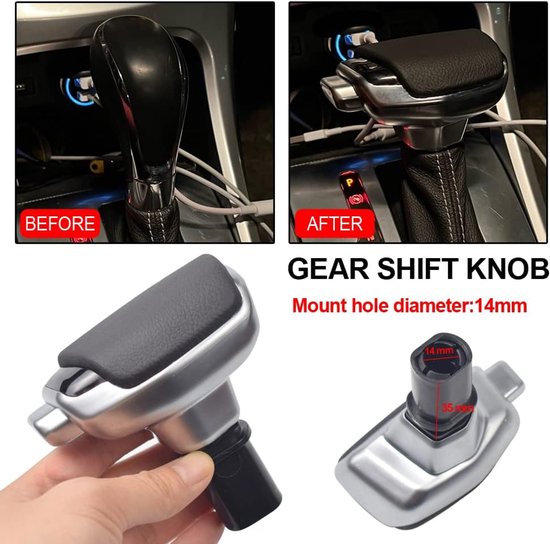 Schakelpook Knop - Versnellingspook Handvat - Auto Interieur - Eenvoudige Installatie - 20 centimeters - Zwart — afbeelding 3