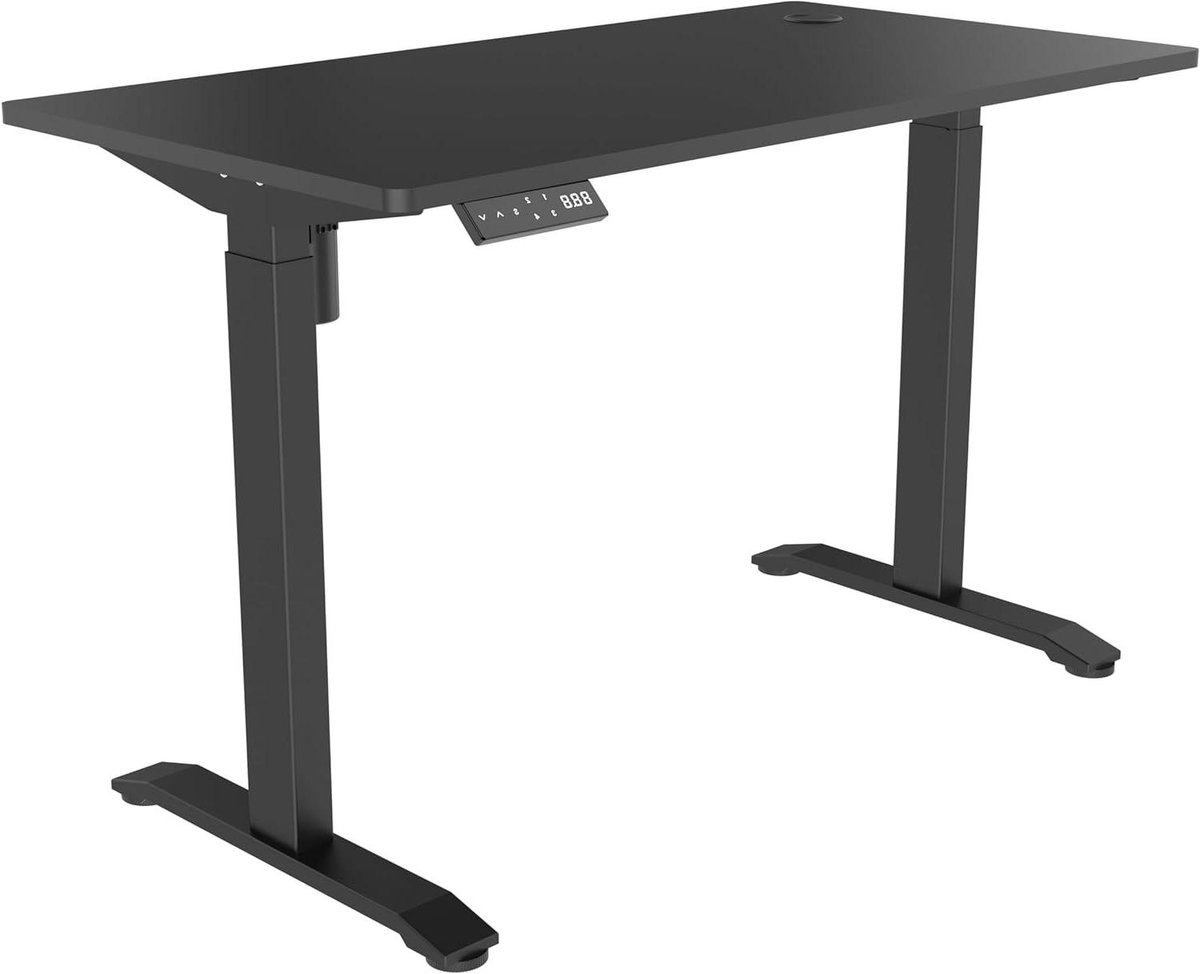 Zit Sta Bureau - Verstelbaar Bureau - Dynamisch Werken - 4 Geheugenstanden - 118 x 60 cm - Zwart